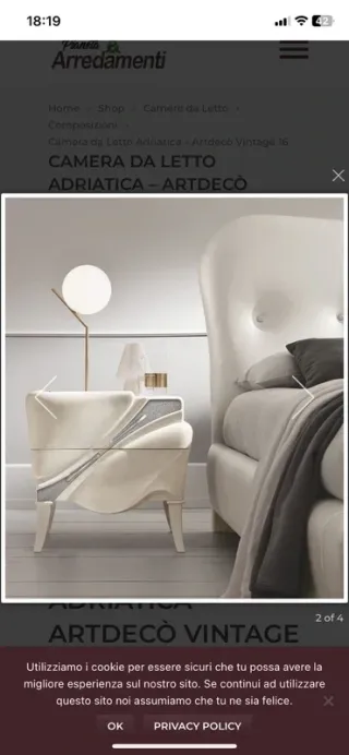 Comodino Adriatica ArtDecò Vintage Bicolore