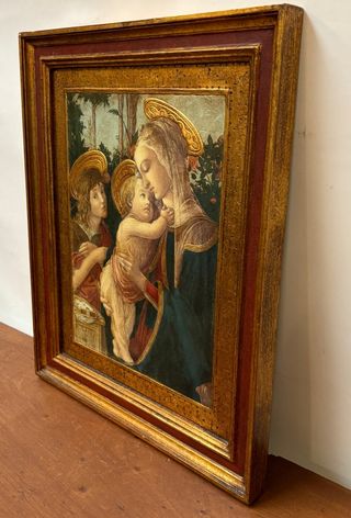 Lámina Virgen con Niño y San Juanito