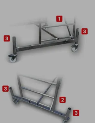 Andamio metálico con ruedas