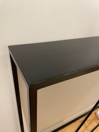 Mueble recibidor forja diseño negro