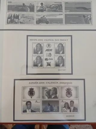 Álbum de sellos 2001 al 2004 con doble hoja Safe