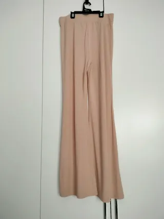 Pantalón acampanado rosa palo