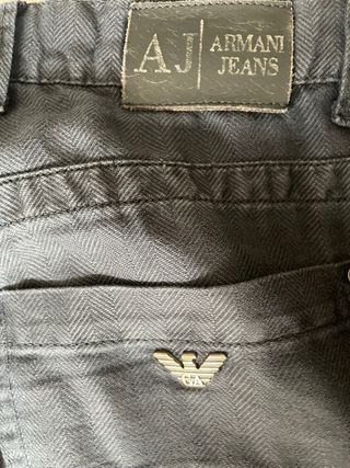 Pantalón lino Armani gris