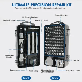 Juego Destornilladores Precisión 96 Piezas