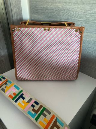 Bolso Fendi Roma Rosa Rayas Multicolor