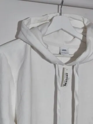 Sudadera blanca túnica mujer