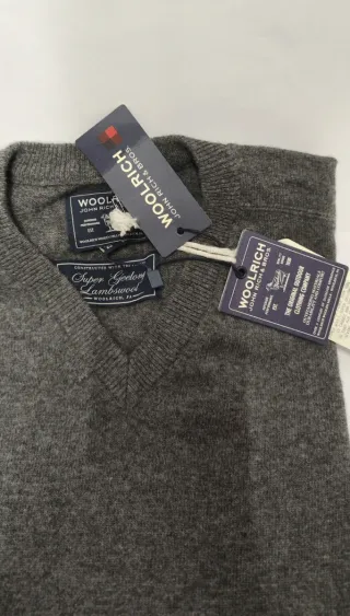 Maglione uomo lana scollo a v Woolrich misura S