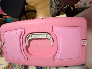 Transportín para mascotas rosa y gris 55x30cm