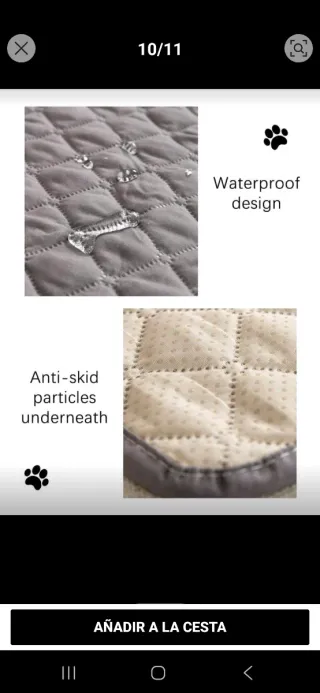 Asiento protector coche o sofá para perro