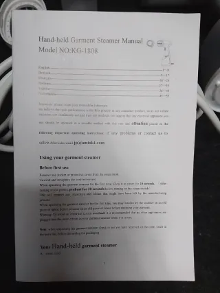 Vaporizador de ropa portátil