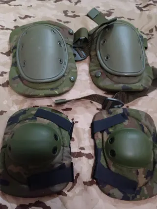 Rodilleras y coderas tácticas - mil. camuflaje