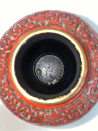 Tibor chino laca cinabrio