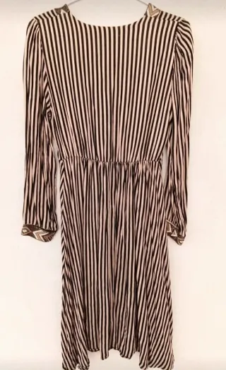 Abito donna Dixie tg M beige e nero, stile vintage