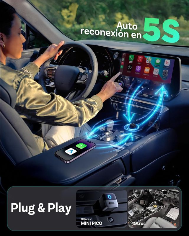NUEVO OTTOCAST Mini Pico 2026 Adaptador Coche