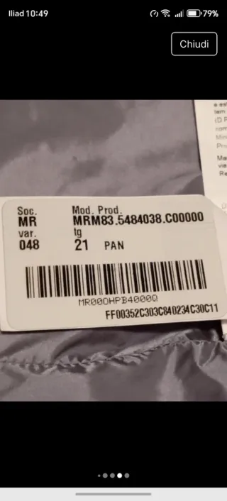 Marina Rinaldi trapuntato grigio