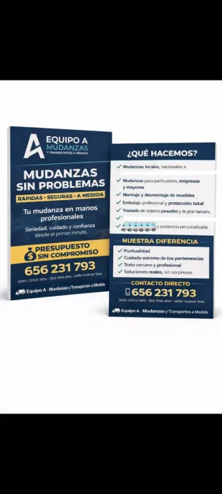 EQUIPO A | Mudanzas y Transportes a Medida