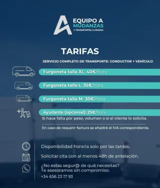 EQUIPO A | Mudanzas y Transportes a Medida