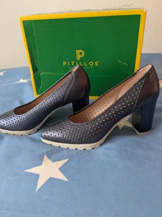 Zapatos Pitillos Azul Marino Talla 37