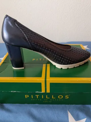 Zapatos Pitillos Azul Marino Talla 37