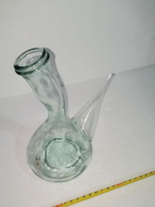 Porrón antiguo de vidrio