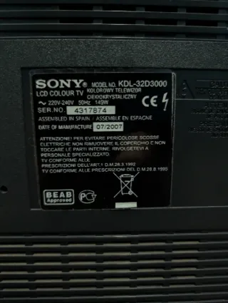 TV Sony Bravia 32 HDMI 100Hz