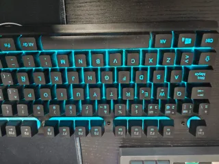 Teclado Gaming RGB Azul y Negro y raton