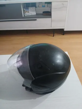 Casco Moto SWT Negro con Visera