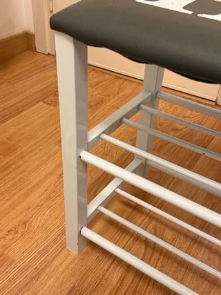 Zapatero banco con asiento HOME metal