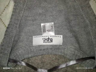 Chaleco de punto rombos gris y blanco