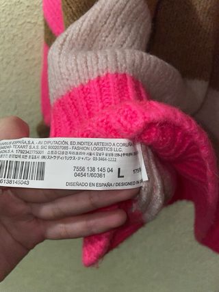 Jersey rayas rosa y marrón talla única