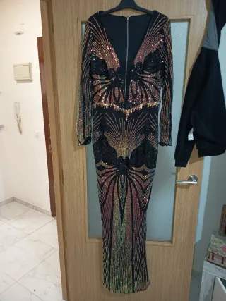 Vestido largo pedrería