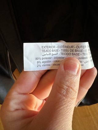 Chaqueta efecto piel Lefties Negra Talla M