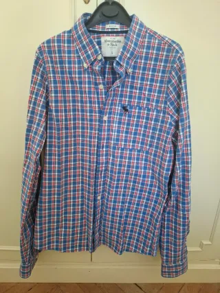 Camisa Abercrombie & Fitch cuadros azul y rojo Tal