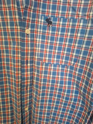 Camisa Abercrombie & Fitch cuadros azul y rojo Tal