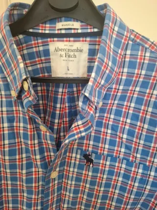Camisa Abercrombie & Fitch cuadros azul y rojo Tal