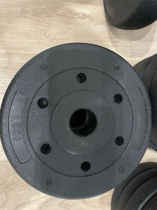 29kg Mancuernas (16 discos, 2 barras)