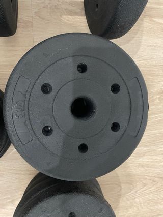 29kg Mancuernas (16 discos, 2 barras)