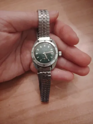 Orologio Vintage Verde Argento