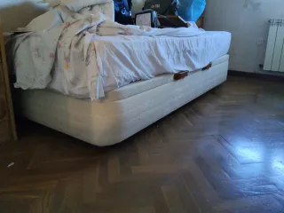 Canapé de tela y madera 190x90