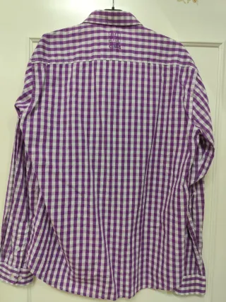 Camisa Desigual XL Morado y Blanco
