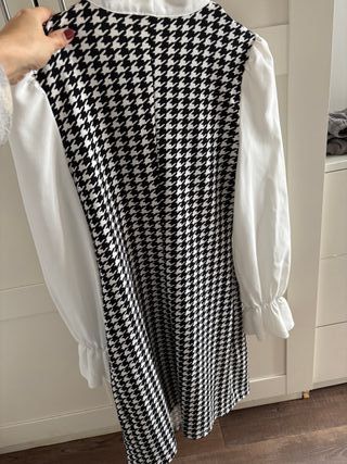 Vestido premamá pata de gallo