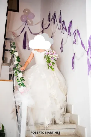 Vestido de Novia con Velos