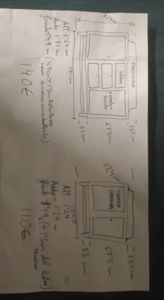 Mueble de madera blanco rústico