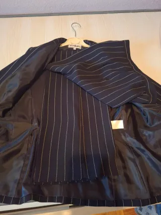 Traje pantalón mujer rayas 42