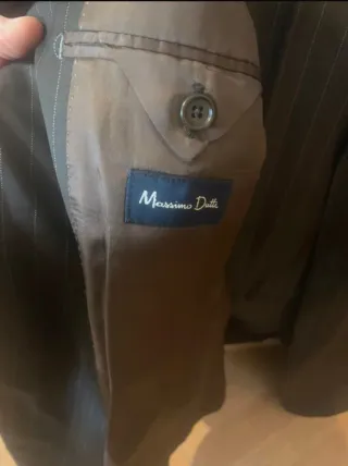 Traje Massimo Dutti Raya Negra