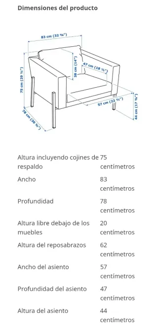 Sillón Koarp azul oscuro pana