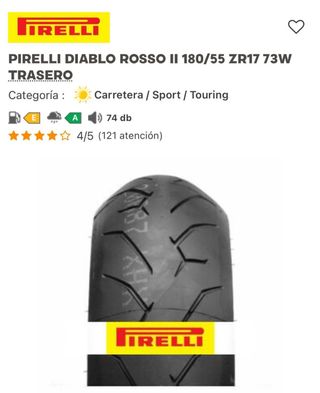 NEUMATICO SUELTO NUEVO 180 55 17 PIRELLI