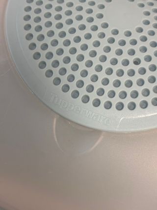 Quesera Tupperware Transparente y Azul