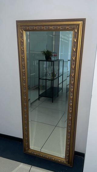 Espejo Vintage Dorado Marco Tallado