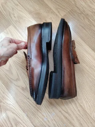 Mocasines Massimo Dutti borla marrón